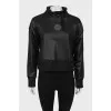 Black sweatshirt with drawstring