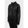 Black sweatshirt with drawstring