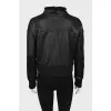 Black sweatshirt with drawstring