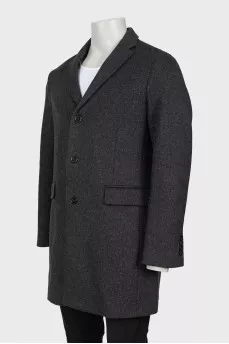 Men's gray wool coat