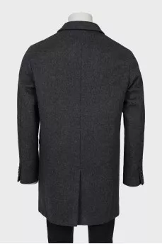 Men's gray wool coat