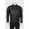Men's leather jacket in black