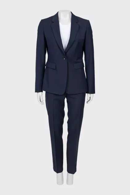 Blue wool suit