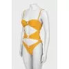 Yellow swimsuit with tag