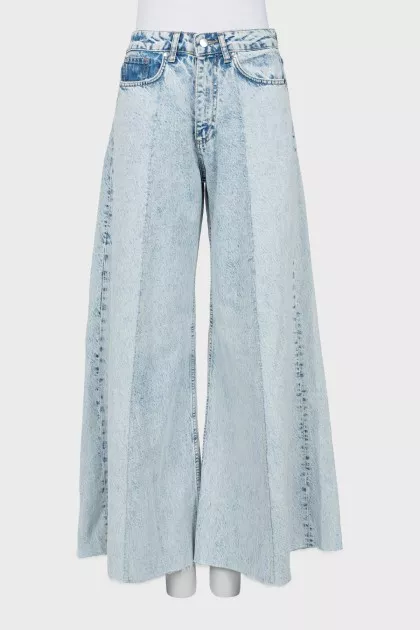 High waisted palazzo jeans