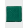 Green wool and silk scarf