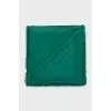 Green wool and silk scarf
