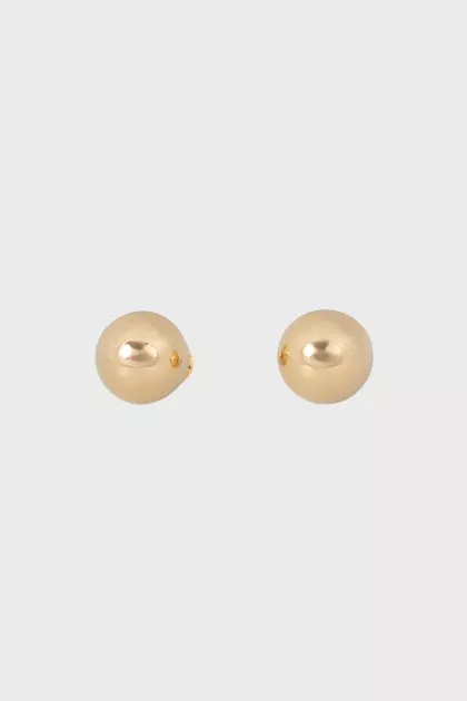 Round gold earrings