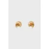 Round gold earrings