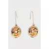 Gold earrings with a pattern