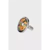 Silver ring with a pattern