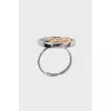 Silver ring with a pattern