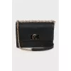 Leather bag with gold-tone fittings