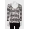 Two-tone ribbed long sleeve
