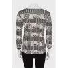 Two-tone ribbed long sleeve
