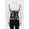 Black and white corset with straps