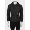 Black cropped jacket