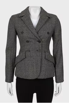 Double-breasted wool jacket
