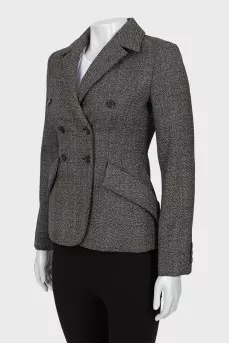 Double-breasted wool jacket