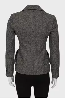 Double-breasted wool jacket
