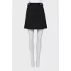 Wool skirt with gold buttons