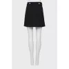 Wool skirt with gold buttons