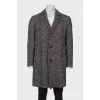 Men's coat in fine print