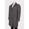 Men's coat in fine print