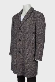 Men's coat in fine print