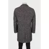 Men's coat in fine print