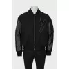 Men's bomber jacket with patch