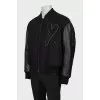 Men's bomber jacket with patch