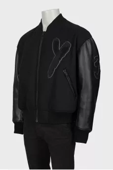 Men's bomber jacket with patch
