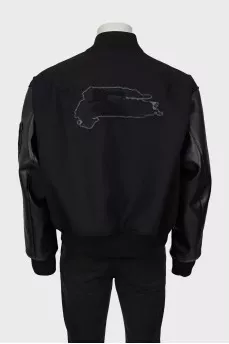 Men's bomber jacket with patch