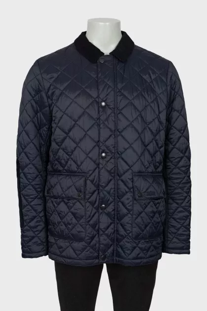 Men's blue quilted jacket