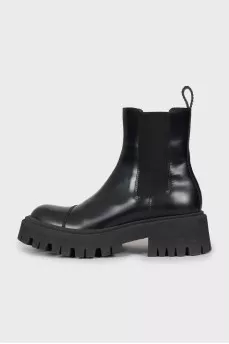 Black boots with chunky soles