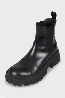 Black boots with chunky soles