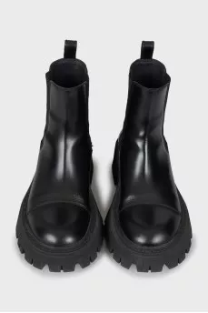 Black boots with chunky soles