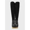Combined high heel boots