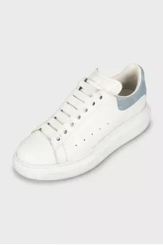 Two-tone leather sneakers