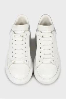 Two-tone leather sneakers