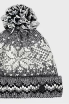 Men's knitted hat with pattern