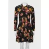 Floral dress with tie