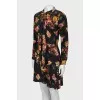 Floral dress with tie