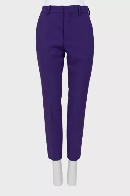 Purple tapered trousers