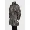 Cloak with draped sleeves