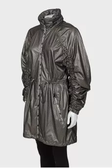 Cloak with draped sleeves