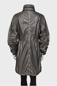 Cloak with draped sleeves