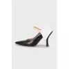 Leather shoes black and white