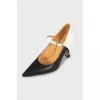 Leather shoes black and white